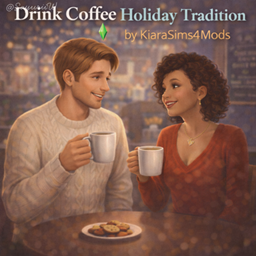 Drink Coffee Tradition by KiaraSims4Mods - Tradução PTBR