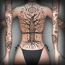 "Yggdrasil’s Echo" Tattoo logo