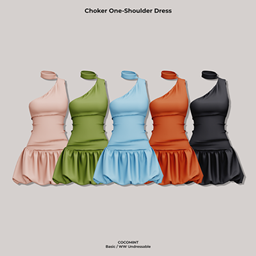 [cocomint] Choker One-Shoulder Dress project image