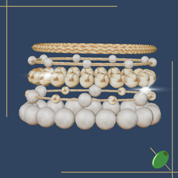 Pearl Stacked Bracelets V2 logo