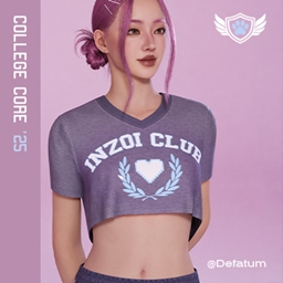 The inZOI Club - Heart Crest (Navy-Grey Heather Top) logo