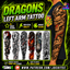 Dragons left arm tattoo by Jochi logo