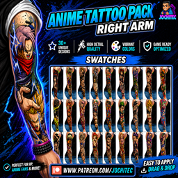 Anime tattoo pack right arm logo