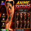 Anime tattoos right leg by Jochi logo