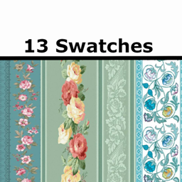 Vintage Love Wallpaper Teal Roses logo