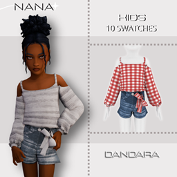 NANA7 - (Dandara) Jeans Shorts Set logo