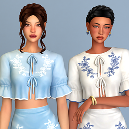 Blue Reverie Collection - Azure Bloom Blouse project image