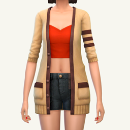 oversized sweater and shorts recolour logo