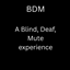 BDM ( A Blind, Deaf, Mute, experience.) logo