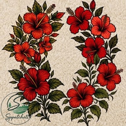 Scarlet Hibiscus Haven Rug Set logo