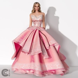 Strapless Layered Tulle Ball Gown project image
