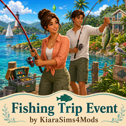 Fishing Trip Event  by KiaraSims4Mods - Tradução PTBR