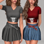 Layla - Pleated skirt with belt (sugar & spice set) logo
