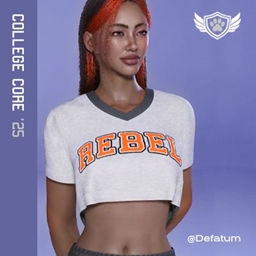 The Trouble Club - REBEL (Heather Grey Top) logo
