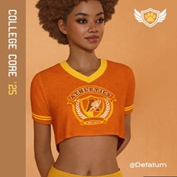 The Sunset Groove - Athletics Crest (Sunset Orange Top) logo