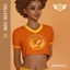 The Sunset Groove - Athletics Crest (Sunset Orange Top) logo