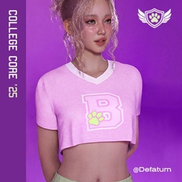 The Sophomore Escape - “B” Paw Mark (Bubblegum Pink Top) logo