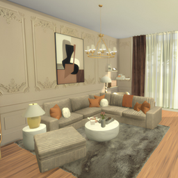 Cozy luxurios living room logo