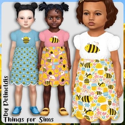 Toddler Spring Bees Dress logo