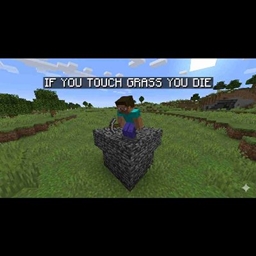If you touch grass, you die! logo