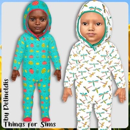 Infants Colourful Insects Hooded Pajamas logo
