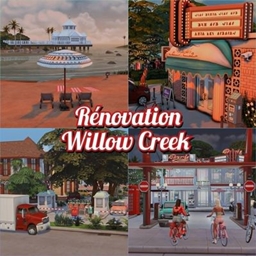 🌍Save files - Renovation Willow Creek retro vintage Family lot 👷‍♀️ logo