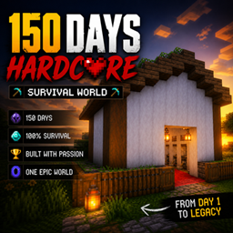 💀 150 Days Hardcore Survival World logo
