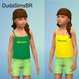 DudaSimsBR – Brasil Kids Tank Top 🇧🇷 logo