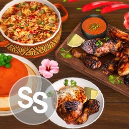 Jerk chicken, Arroz con Gandules and Flan - set "Caribbean" project image