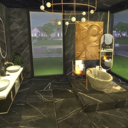 Modern dark bathroom project image