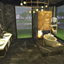 Modern dark bathroom logo