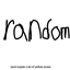 random stuff that just happened to be in my head logo