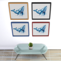 Watercolor Blue Whale Wall Art (Pastel Ocean Whale Collection) logo