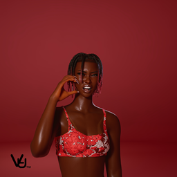 Bralette red embroidered logo