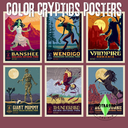 Color cryptids posters logo