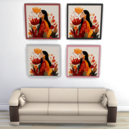 Watercolor Woman Floral Wall Art (13 Frame Colors) project image