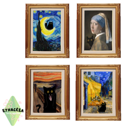 Cat in Famous Painting logo