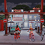 🤍Loading screen retro vibes - girls front of diner - overrides - sims 4🤍 logo