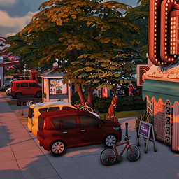 🤍Loading screen retro vibes - roller disco street - overrides - sims 4🤍 logo