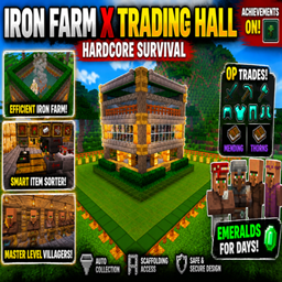 Iron Farm x Trading Hall Hardcore Survival (Achievements ON) logo