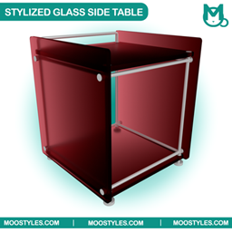 Stylized Glass Side Table logo