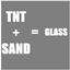 Explode sand into glass logo