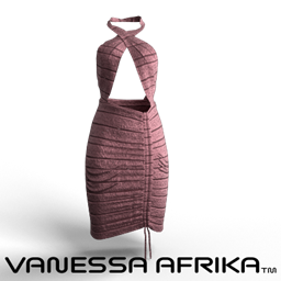 Criss Cross Midi Dress Pink Silk logo