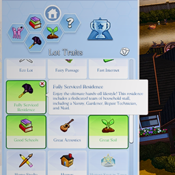 'Fully Serviced Residence' Lot Trait logo