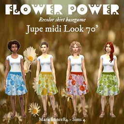 Round skirt//Look vintage//Recolor skirt basegame project image