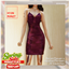 Chain Strap Tie Ruched Detailing Bodycon Dress logo