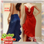 Draped Neck Chain Strap Asymmetrical Skirt Dress logo