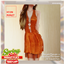 Crisscross Front Halter Flared Hemline Dress logo