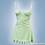 Polka dot bustier mini dress logo