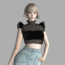 Emma frilly collar top by tslok logo